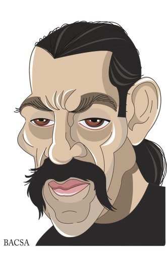 Cartoon: Danny Trejo (medium) by bacsa tagged trejo