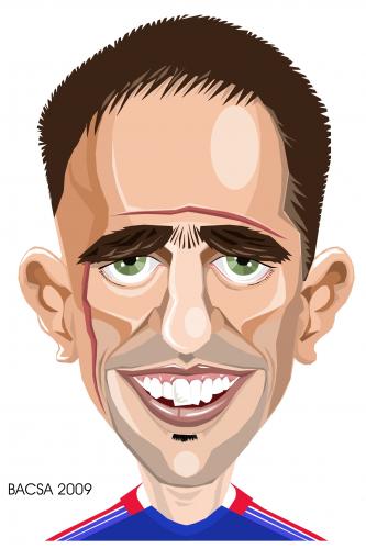 Cartoon: Franck Ribery (medium) by bacsa tagged franck,ribery