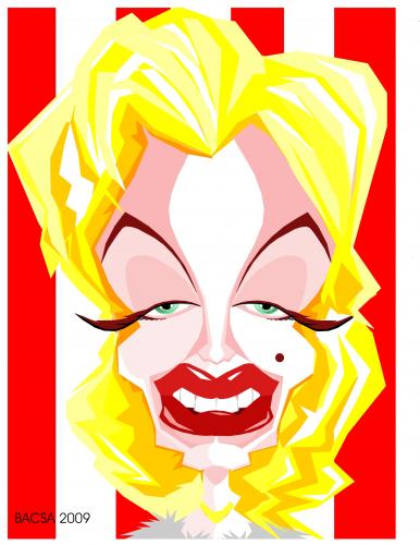 Cartoon: Marylin Monroe (medium) by bacsa tagged marylin,monroe