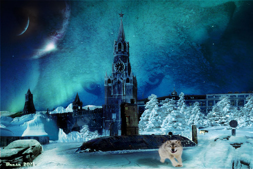 Cartoon: Moscow (medium) by bacsa tagged wolf,the