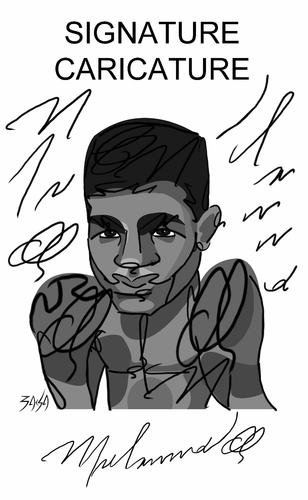 Cartoon: MUHAMMAD ALI (medium) by bacsa tagged ali