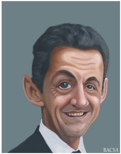 Cartoon: Nicolas Sarkozy (medium) by bacsa tagged sarkozy