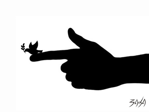 Cartoon: peace (medium) by bacsa tagged peace