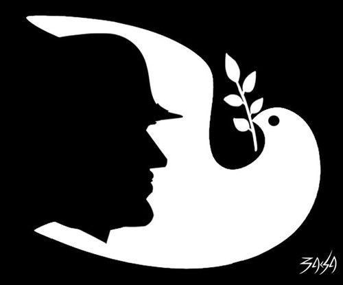 Cartoon: peace (medium) by bacsa tagged peace