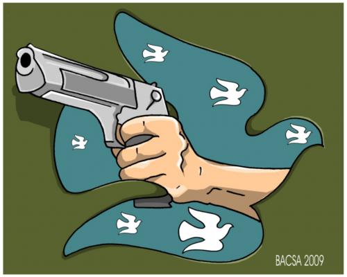 Cartoon: Peace? (medium) by bacsa tagged peace