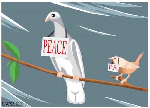Cartoon: PEACE (medium) by bacsa tagged peace