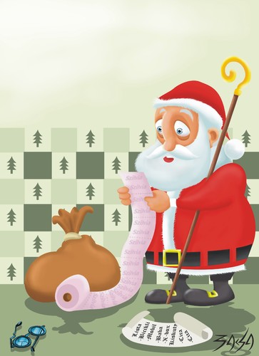 Cartoon: Santa Claus (medium) by bacsa tagged santa,claus