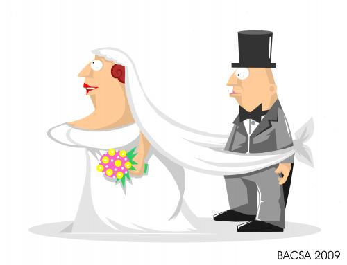 Cartoon: Towards the altar (medium) by bacsa tagged towards,the,altar