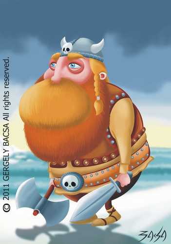 Cartoon: Viking (medium) by bacsa tagged viking