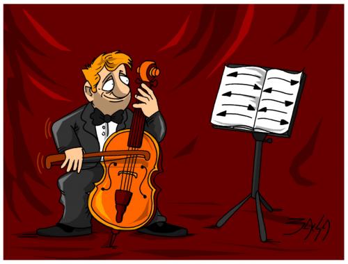 Cartoon: virtuoso (medium) by bacsa tagged virtuoso