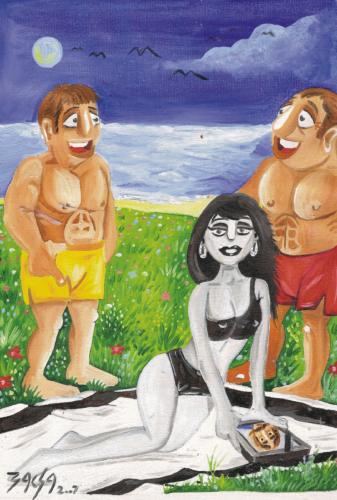 Cartoon: widower (medium) by bacsa tagged bacsa,