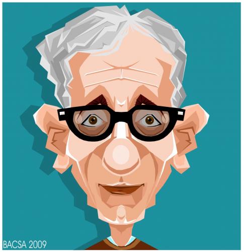 Cartoon: Woody Allen (medium) by bacsa tagged woody,allen