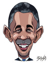 Cartoon: Barack Obama (small) by bacsa tagged obama