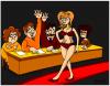 Cartoon: jury (small) by bacsa tagged jury