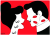 Cartoon: Kiss (small) by bacsa tagged kiss