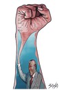 Cartoon: Nelson Mandela (small) by bacsa tagged mandela