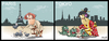 Cartoon: Paris Tokyo (small) by bacsa tagged paris,tokyo