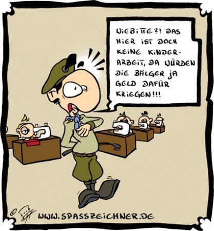 Cartoon: Kinderausbeutung (medium) by Clemens tagged kinderarbeit,kinderausbeutung,gewalt