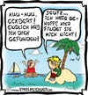Cartoon: Bitterböse Pseudofreiheit (small) by Clemens tagged einsame,insel,sommer,urlaub,strand,ehe,meer