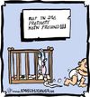 Cartoon: Freiheitsdrang (small) by Clemens tagged laufstall baby ausbruch freiheit