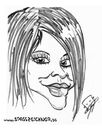 Cartoon: Rihanna (small) by Clemens tagged karikatur,rihanna