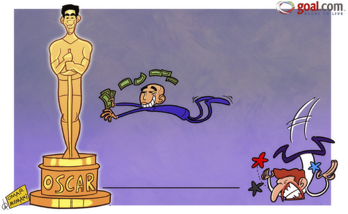 Cartoon: And the Oscar goes to ...Chelsea (medium) by omomani tagged chelsea,di,matteo,internacional,oscar,tottenham,villas,boas
