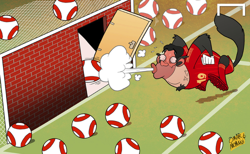 Cartoon: Big bad wolf Costa (medium) by omomani tagged diego,costa,spain