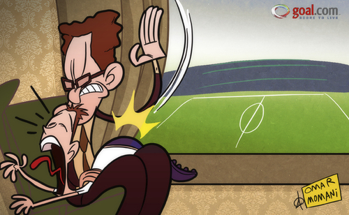 Cartoon: Capello takes matters (medium) by omomani tagged capello,terry,italy,chelsea,england,premier,league