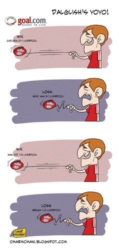 Cartoon: Dalglishs Yoyo! (medium) by omomani tagged dalglish,liverpool,yoyo