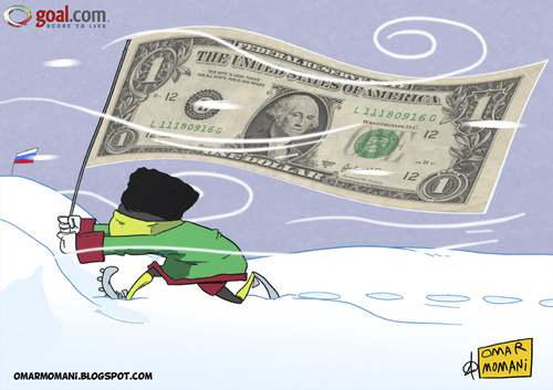 Cartoon: Etoo in Russia (medium) by omomani tagged etoo,anzhi,makhachkala,cameroon,russia