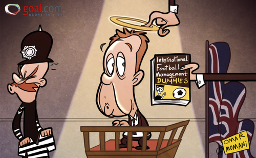 Cartoon: Harry Redknapp innocent (medium) by omomani tagged england,premier,league,redknapp,tottenham