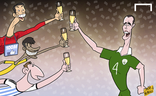 Cartoon: Hero OShea (medium) by omomani tagged shea,ireland