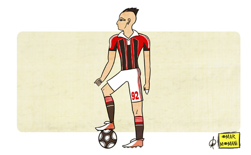 Cartoon: Il Faraone Stephan El Shaarawy (medium) by omomani tagged ac,milan,egypt,stephan,el,shaarawy