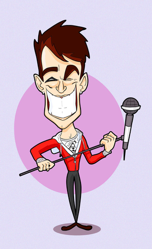 Cartoon: Joshua Bryson (medium) by omomani tagged joshua,bryson,rock,pop,music,singe,mike,miceripohine,goofy,disney