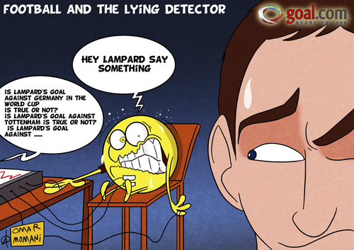 Cartoon: Lampard goals (medium) by omomani tagged lampard,chelsea,tottenham,hutspar,england,premier,league