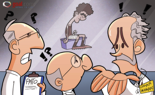 Cartoon: Lost for ideas! (medium) by omomani tagged ac,milan,brazil,pato,serie
