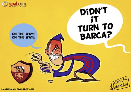 Cartoon: Luis Enrique the wizard (medium) by omomani tagged barcelona,italy,luis,enrique,roma,serie,spain