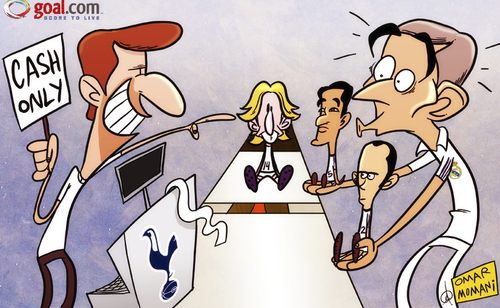 Cartoon: Mourinho must splash the cash fo (medium) by omomani tagged carvalho,modric,mourinho,nuri,sahin,real,madrid,tottenham,villas,boas