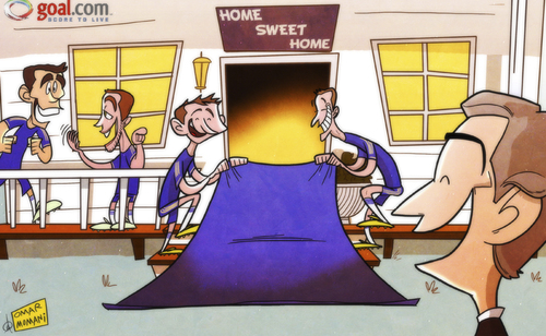 Cartoon: ReMOUnion (medium) by omomani tagged chelsea,hazard,john,terry,lampard,mourinho,oscar