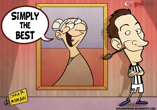 Cartoon: Simply the Best (medium) by omomani tagged juventus,piero,del,serie,italy