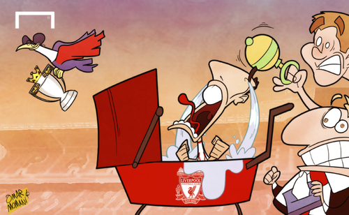 Cartoon: Tears for Suarez (medium) by omomani tagged brendan,rodgers,crystal,palace,liverpool,premier,league,steven,gerrard,suarez,tony,pulis