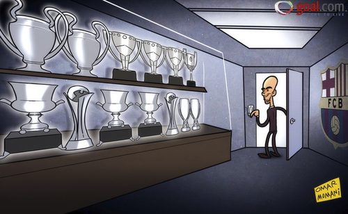 Cartoon: Thanks for the memories... (medium) by omomani tagged barcelona,guardiola