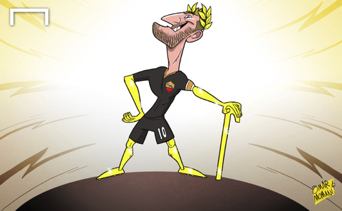 Cartoon: Totti shines again (medium) by omomani tagged totti,roma