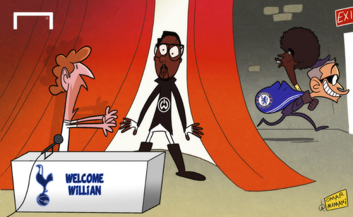 Cartoon: Will.I.Am (medium) by omomani tagged anzhi,makhachkala,chelsea,mourinho,tottenham,villas,boas,will,am,willian