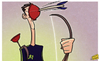 Cartoon: C Ronaldo scores an own goal (small) by omomani tagged cristiano,ronaldo,la,liga,real,madrid