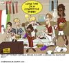 Cartoon: Classic Derby (small) by omomani tagged mattahus,brehme,rijkaard,klinsmann,van,basten,gullit,ac,milan,inter,serie,holland,germany