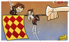 Cartoon: Conte and Allegri (small) by omomani tagged ac,milan,antonio,conte,italy,juventus,massimiliano,allegri,referee,serie