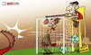 Cartoon: Dazzled David de Gea and Suarez (small) by omomani tagged de,gea,england,fa,cup,holland,kuyt,liverpool,manchester,united,netherlands,premier,league,spain,suarez,uruguay