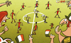 Cartoon: Fans fly the Irish flag (small) by omomani tagged alvaro,arbeloa,david,silva,euro,2012,iniesta,ireland,ramos,spain,torres,xabi,alonso,xavi