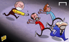 Cartoon: Ferguson pen (small) by omomani tagged ferguson,hargreaves,manchester,united,rafael,benitez,roy,keane